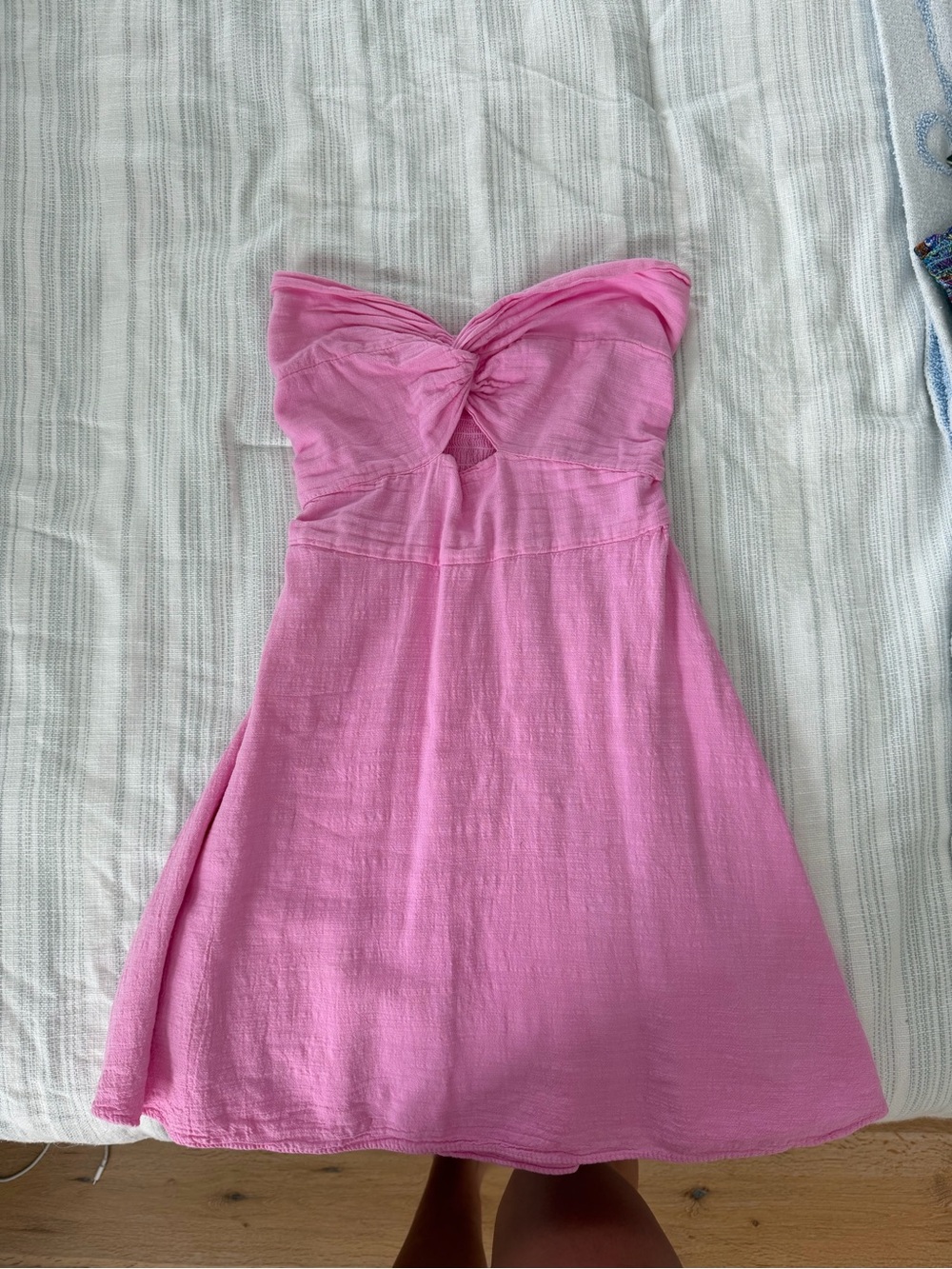 Blanco by Nature Strapless Pink Summer Mini Dress
